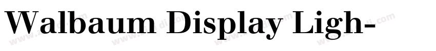 Walbaum Display Ligh字体转换 Walbaum Display Ligh字体转换
